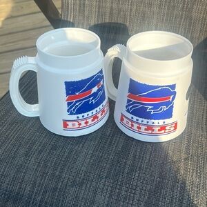 🍍 Vintage 90's Team NFL Buffalo Bills Football Plastic Travel Mug 🍍(2) no lid